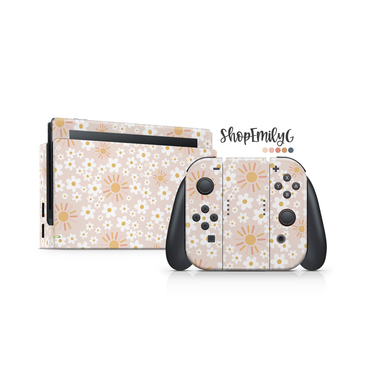 Sunshine and Daisies Skin for Nintendo Switch | Original, Lite, OLED, & 2.0