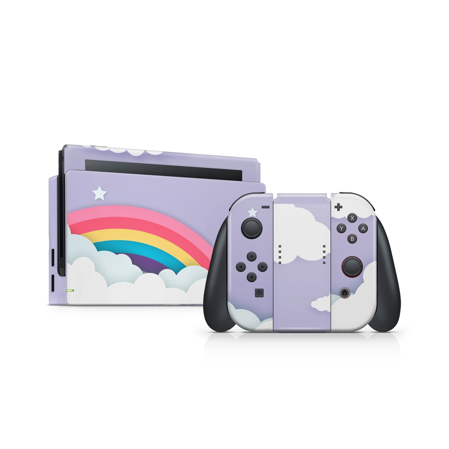 Rainbow Lavender Sky Skin for Nintendo Switch | Original, Lite, OLED, & 2.0