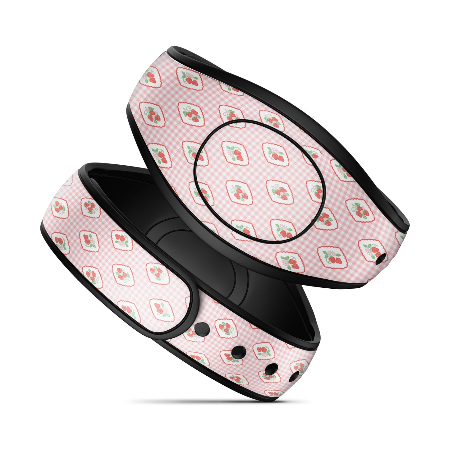 Strawberry Pink Plaid Skin Decal for MagicBand 2.0 & MagicBand+