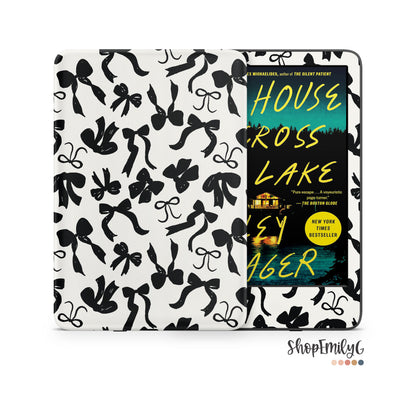 Black & White Bows Kindle E-Reader Skin Decal