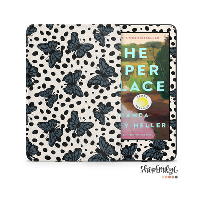 Black & Cream Butterflies Kindle E-Reader Skin Decal