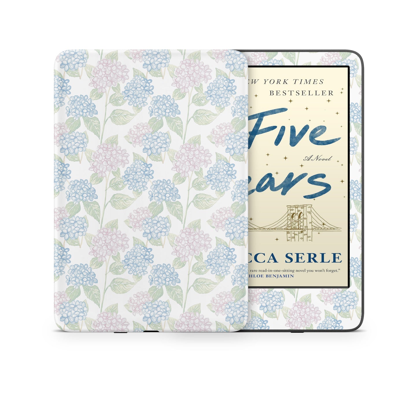 Hydrangea Floral Kindle E-Reader Skin Decal