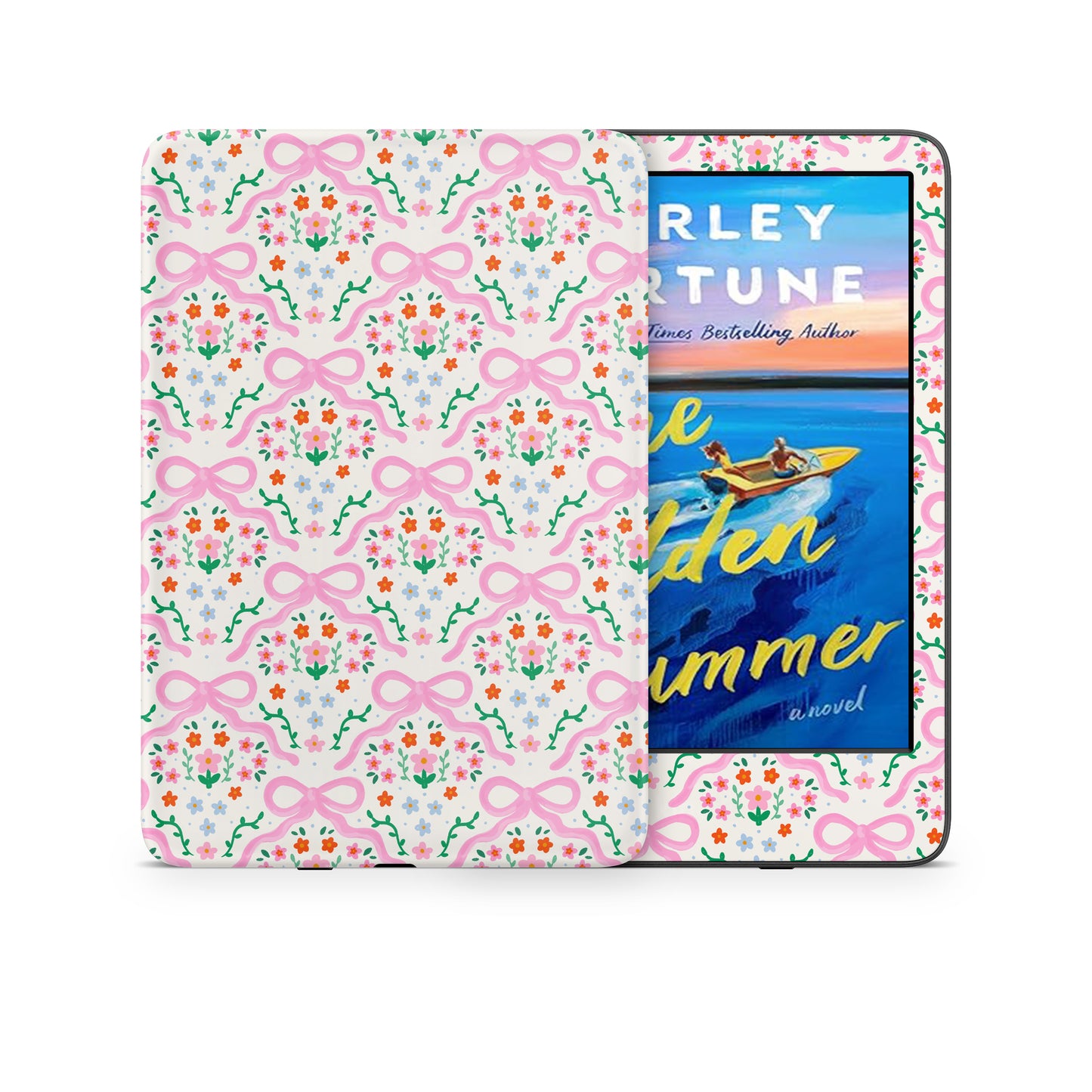 Floral Bows Kindle E-Reader Skin Decal