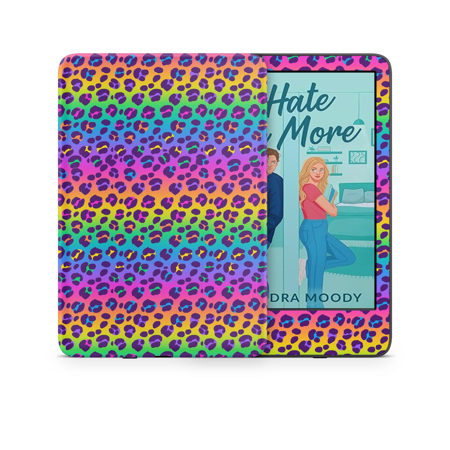 Rainbow Leopard Kindle E-Reader Skin Decal
