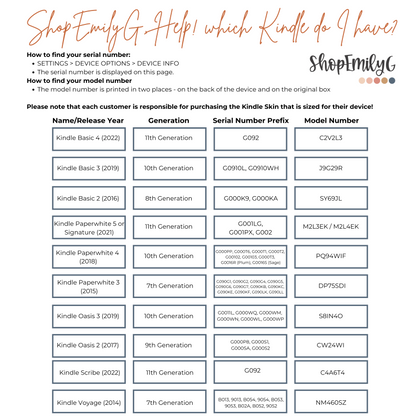 Pink Vintage Flowers Kindle E-Reader Skin Decal